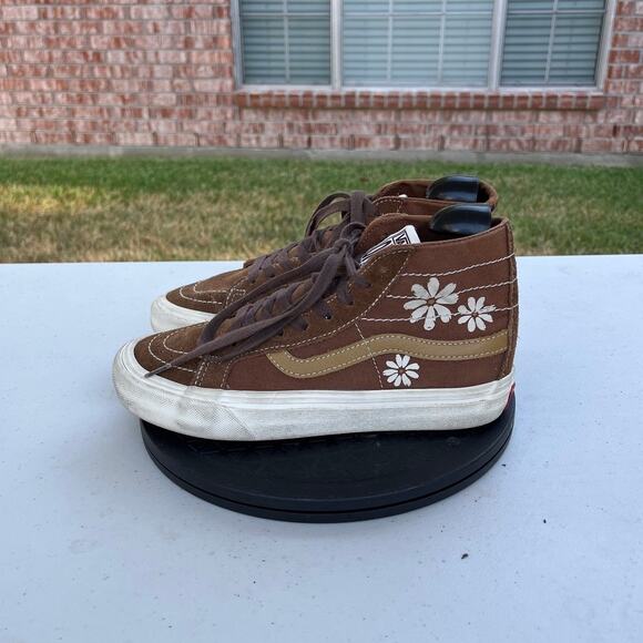 Vans Shoes - Womens Vans Painted Floral Sk8-Hi 38 Decon VR3 SF Size 7 Brown Tan